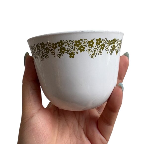 Corelle White Green Crazy Daisy Floral Coffee Tea Cup Mugs Set of 4 Made in USA - Picture 3 of 6